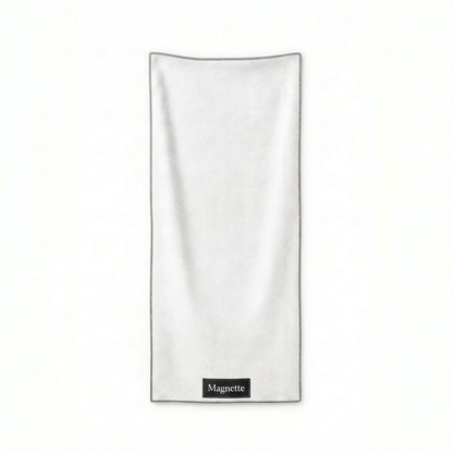 serviette aimantée magnette compacte microfibre blanche 